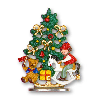 Christbaum mit Schaukelpferd