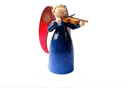 Angel richly painted, with violin