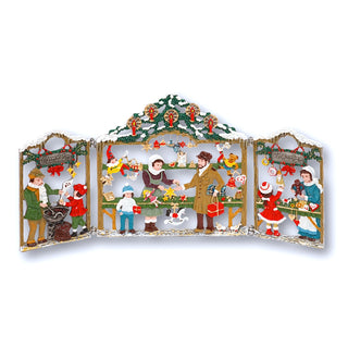 Falt-Zinnbild Weihnachtsmarkt