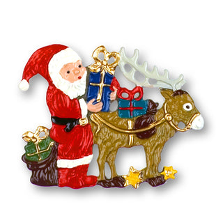 Weihnachtsmann mit Rentier