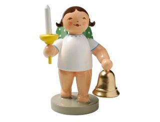 Angel with bell and candle