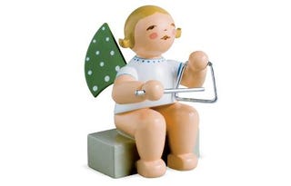 Angel with triangle, sitting
