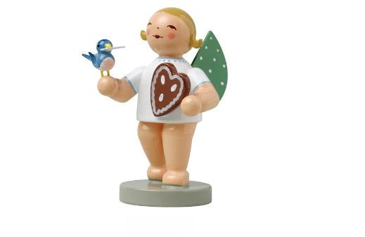 Engel mit Lebkuchen und Vogel